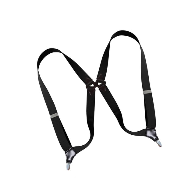 Walson Bretelles Hommes Femmes en Forme de Y Bretelles Élastiques Réglables Ceinture Arrière Robuste Noir