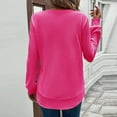 thumbnail image 3 of dGslk Womens Long Sleeve Knit Pullover Sweater Casual Loose Fit Crew Neck Soft Lightweight Top for Ladies Autumn Winter Hot Pink L, 3 of 3