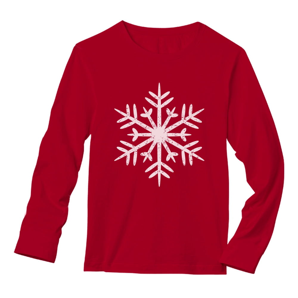 Joy snowflake cursive winter holiday T-shirt for men women