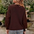 thumbnail image 4 of Fartey Fall Sweaters for Women 2025 Dressy Casual Long Sleeve Mock Neck Pullover Sweater Loose Fit Chunky Knit Jumper Tops Fashion Simple Solid Color Sweaters, 4 of 7