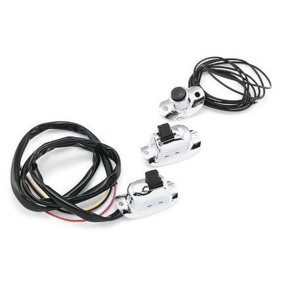 Twin Power 36-69 FL 52-72 XL and Custom Use Chrome Headlight Switch Replaces H-D 70060-29 With Wires