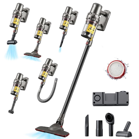 Paddsun Lightweight Cordless Stick Vacuum Cleaner, 10-in-1 Handheld Vacuum with 15KPa Powerful Suction, Up to 40 Mins Runtime, 1.3L Large Dust Cup for Pet Hair, Hardwood Floor, Carpet