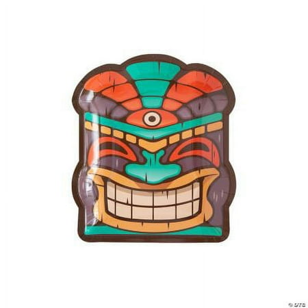 Tiki Party Paper Dessert Plates, Luau, Party Supplies, 8 Pieces