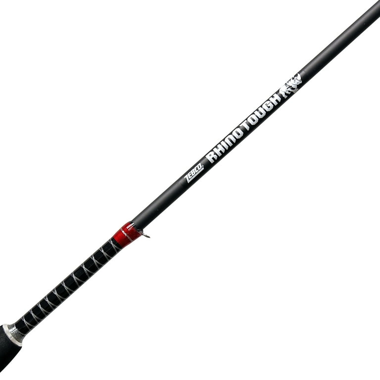 Zebco Rhino Tough Cross-Weave Glowtip Spinning Fishing Rod, 7-Foot 2-Piece  Rod