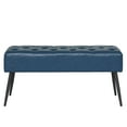 thumbnail image 4 of Abble 38" Wide Upholstered Entryway Bench, Tufted Ottoman Bench, Small Bed Room Bench, Casual Dining Room Bench, Blue, 4 of 7
