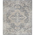 thumbnail image 2 of Nourison Astra Machine Washable 7' x 10' Grey Blue Vintage Indoor Rug, 2 of 9