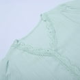 thumbnail image 5 of CAICJ98 T Shirts for Women Elegant Short Sleeve Lace V Neck Shirt Summer Tops Solid Blouses for Women Trendy Basic Tee Mint Green,2XL, 5 of 7