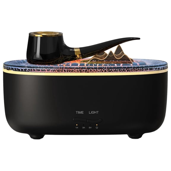 Pipe Essential Oil Diffuser 2 Mist Modes Timer and Waterless Auto-Off 7 Colors Changed LED 200ml Humidifier Diffuser B,1 * Humidifier,Black