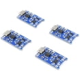 thumbnail image 1 of Aliotech 4 Pcs Carte de Charge de Batterie Lithium Micro USB 1A 18650 TP4056 5V avec Module de Charge de Protection, 1 of 1