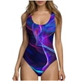 thumbnail image 3 of Jsaierl One Piece Swimsuits for Women Tummy Control Push Up Built in Bra Bathaing Suits Beach Backless Seamless Slimming Swimwear, 3 of 7