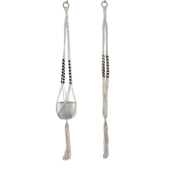 Flora Bunda NT07 39' Tri-Beaded Macrame Plant Hanger