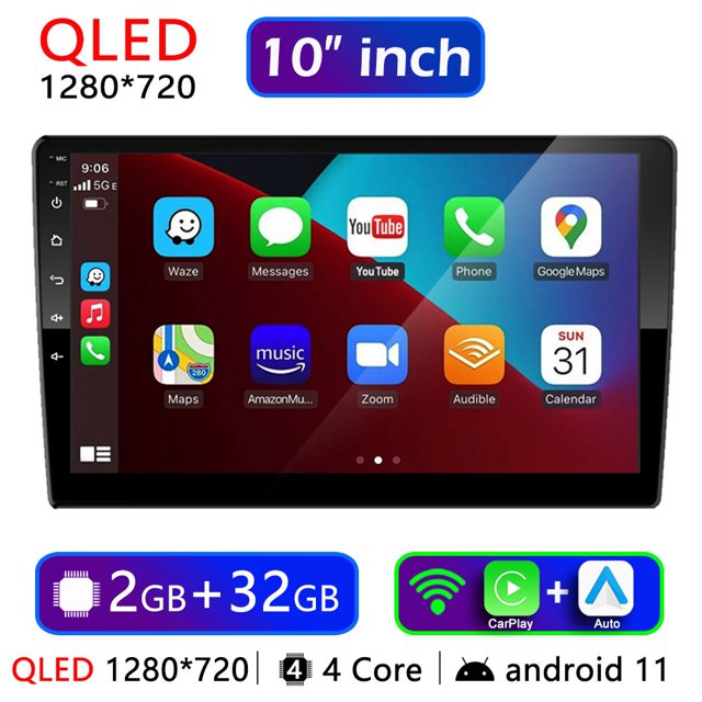 2 Din Android 7 9 10 13 pulgadas reproductor de vídeo Multimedia para coche 2DIN Radio Estéreo GPS para estilo Tesla Nissan Hyundai Kia Toyota Honda Deng Xun unisex