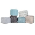 thumbnail image 2 of Simpli Home Sommer 18 inch Wide Boho Square Pouf in Natural Handloom Woven Cotton, 2 of 3