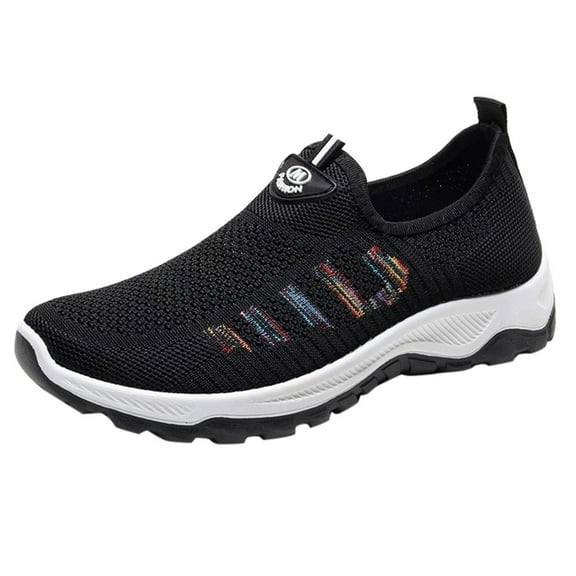 Babysbule Womens Shoes All-Match Casual Shoes Soft-Soled Breathable Flying Woven Sports Shoes