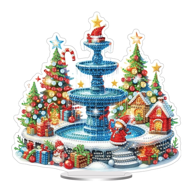 Pintura Diamantes Decoraciones Escritorio Acrílico Navidad en Forma Especial para Principiantes