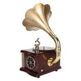 thumbnail image 1 of Haut-parleur Gramophone, Haut-Parleurs Doubles Haut-Parleur Rétro de Phonographe Télécommande pour Ordinateur, 1 of 8