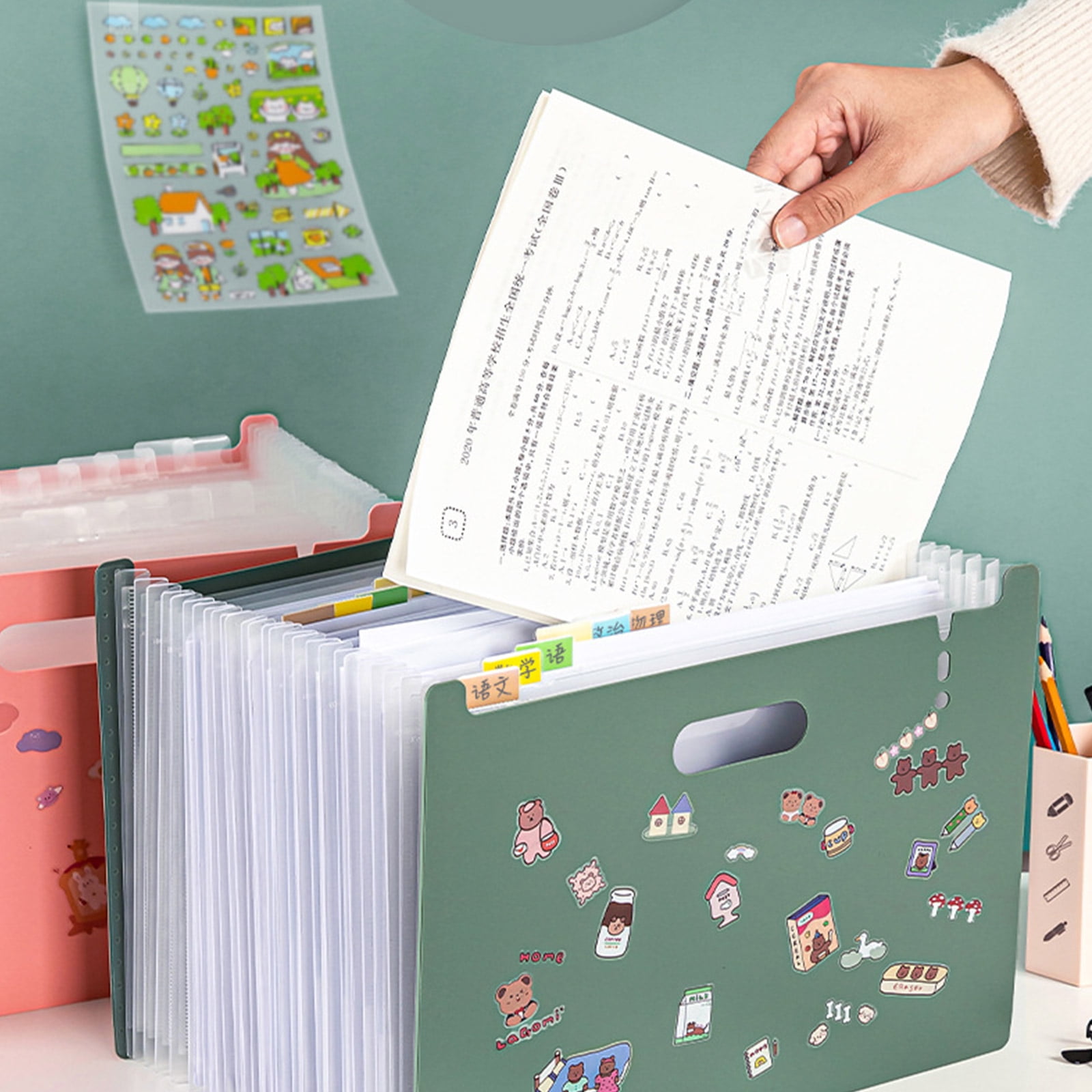 Standing Accordion Folder A4 File Filling Folder 13 Pockets Max 2000 Sheets