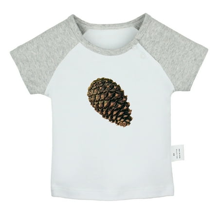 

Nature Pine Cone Pattern T shirt For Baby Newborn Babies T-shirts Infant Tops 0-24M Kids Graphic Tees Clothing (Short Gray Raglan T-shirt 6-12 Months)