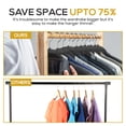 thumbnail image 3 of Techzoo Premium Black Velvet Hangers 25 Pack - Space Saving Felt Hanger, Non Slip Clothes Hangers for Closet, Heavy Duty Hanger for Coats, Shirts & Pants, 360° Swivel Hook, Hold Up to 10 lbs, 3 of 7