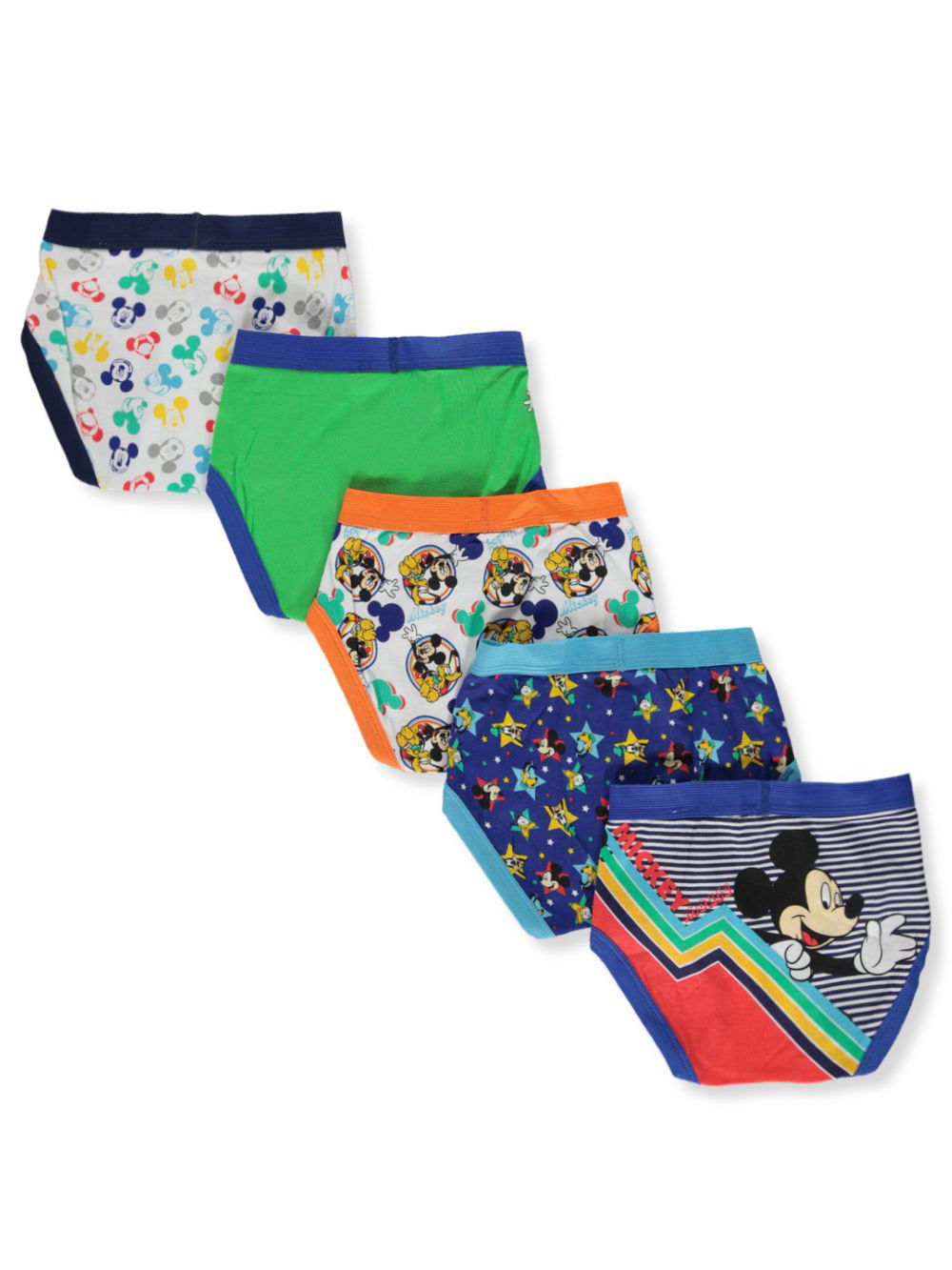 Disney Mickey Mouse Boys' 5-Pack Briefs - white/multi, 4t (Toddler) 