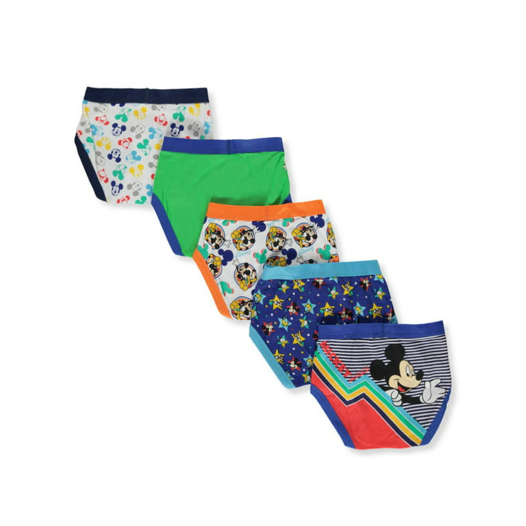 Disney Mickey Mouse Boys' 5-Pack Briefs - white/multi, 2t - 3t (Toddler)