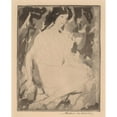 thumbnail image 2 of Arthur Bowen Davies 20x24 Black Ornate Framed Double Matted Museum Art Print Titled: Iris (1916), 2 of 5