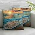 thumbnail image 3 of Chilfamy Tropical Sea Beach Ocean Waves Pillow Cover, Seaside Scene Island Hawaiian Sunrise Beach Theme Farmhouse Decorative Throw Pillow Cover for Sofa Couch Home Decoration, 3 of 5