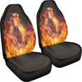 thumbnail image 3 of XYZCANDO 2 pcs Car Seat Covers for Interior Car Front Seat Covers Auto Accessories Soft, Truck SUV Van Car Seat Covers for Front Seats, Flaming Horse Pattern Design, 3 of 10