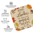 thumbnail image 3 of Honeii Thanksgiving With A Grateful Heart print Leather Coaster Set of 4, ideal for safeguarding your furniture from drinks spills and effortless cleanup-Square, 3 of 6