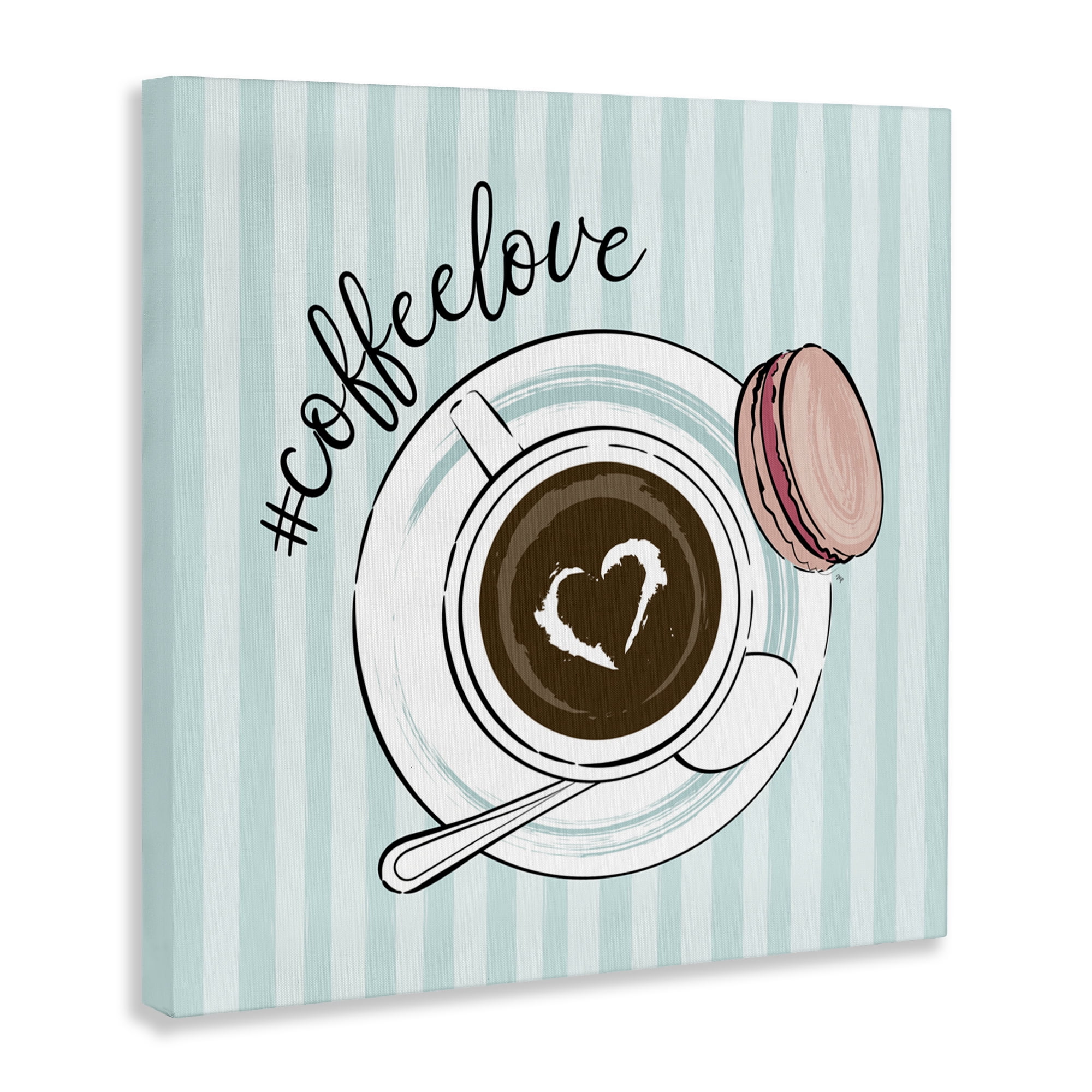Stupell Industries Coffee Love Hashtag Canvas Wall Art, design by Martina Pavlova