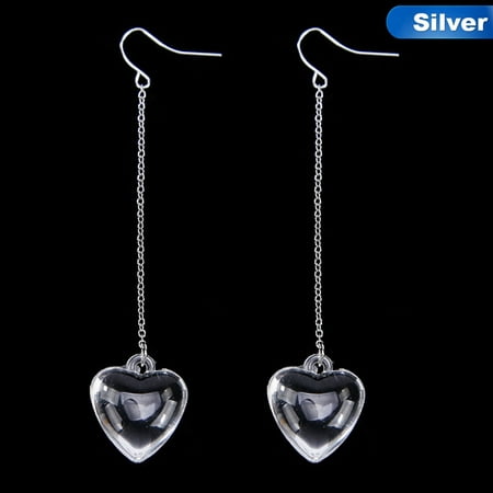 AkoaDa Korean jewelry earrings personalized long paragraph transparent love glass earrings Oorbellen tassel earrings Earrings For Women