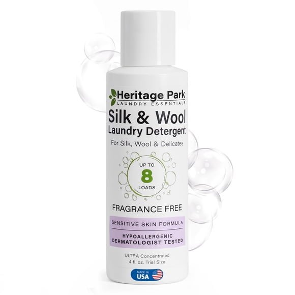 Heritage Park Détergent à Lessive Sans Parfum en Soie et Laine, Hypoallergénique, au pH Neutre - Testé par des Dermatologues, Doux pour Peau Sensible, Enz
