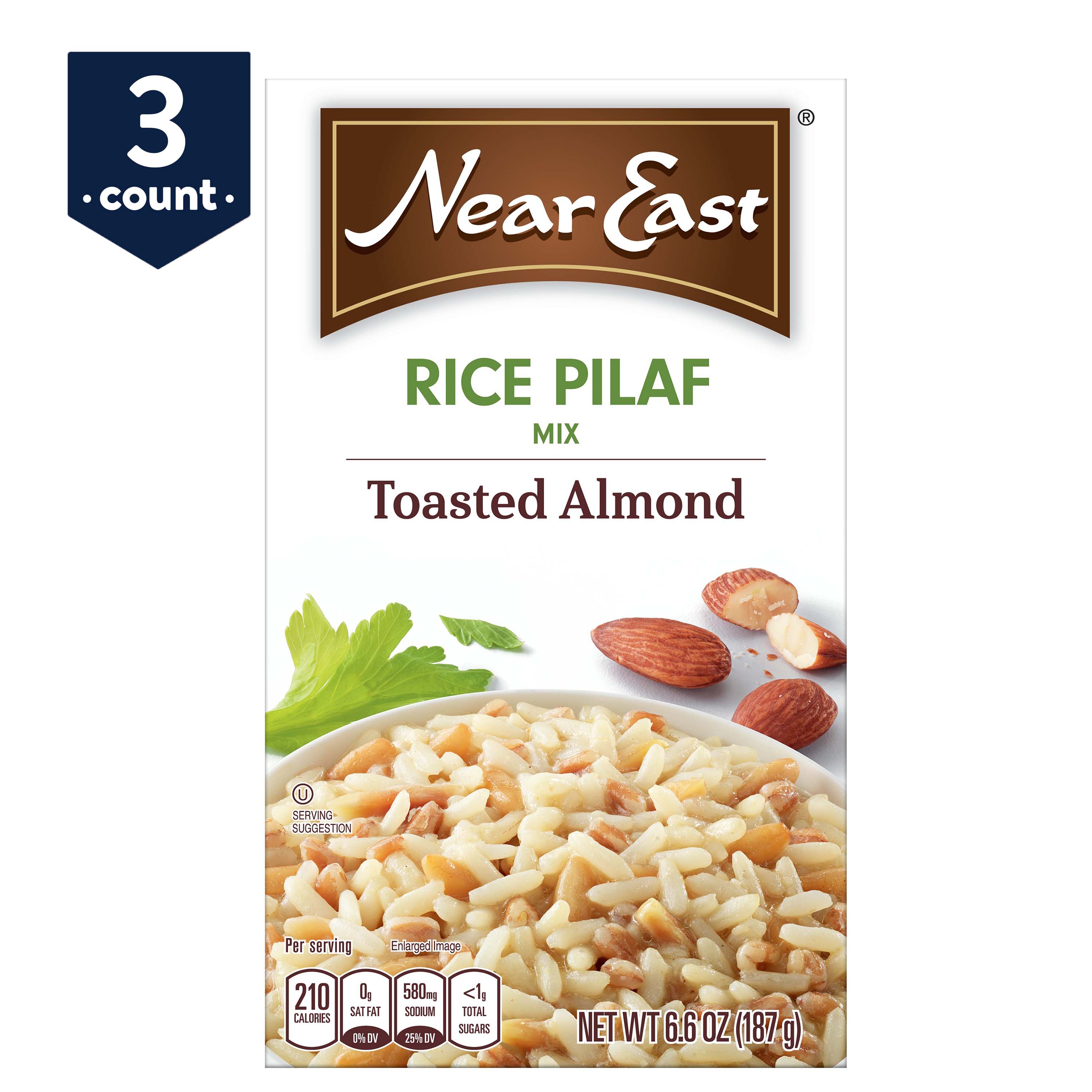 3 Pack Near East Rice Pilaf Mix Toasted Almond 6 6 Oz Box Walmart Com Walmart Com