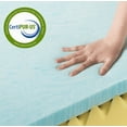 thumbnail image 2 of 4 Inch Swirl Gel Cooling Memory Foam Mattress Topper / Cooling, Airflow Design / CertiPUR-US Certified, King Yellow, 2 of 5