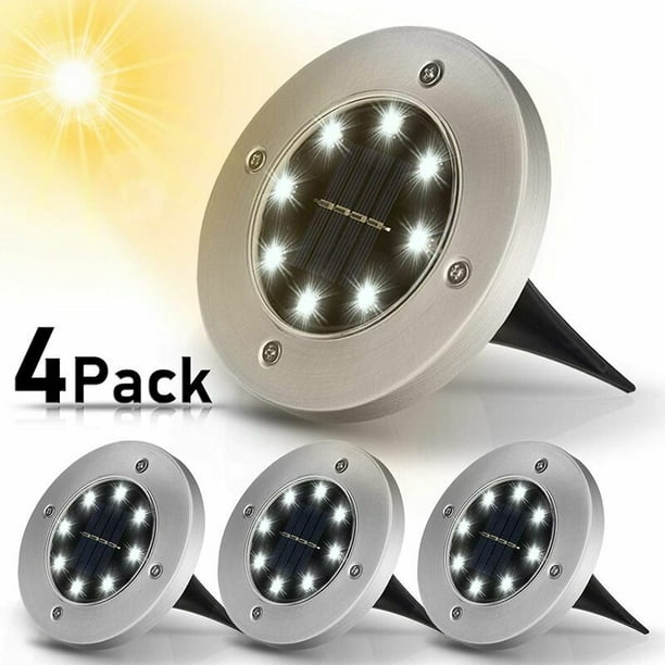 Lumière Solaire Extérieur,4 Pack: 8 LED Lumière Solaire Jardin