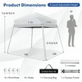 thumbnail image 4 of Costway 10x10ft Patio Outdoor Instant Pop-up Canopy Slanted Leg UPF50+ Sun Shelter White, 4 of 11