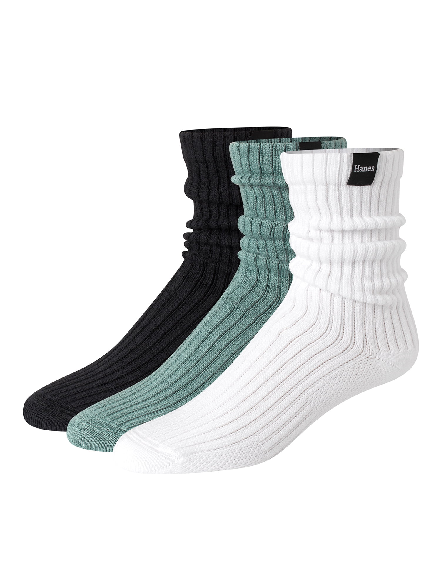 Crew Socks, 3 Pairs, Originals SuperSoft Slouch Socks for Men, Comfort Stretch