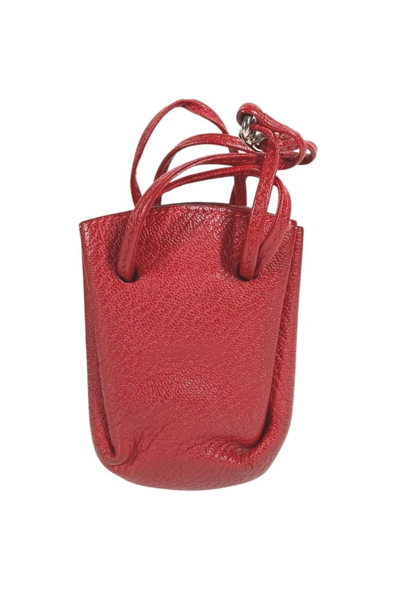 Pre-Owned HERMES Vespa pouch, small accessory case, mini bag, drawstring leather,... (Good)