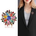 thumbnail image 2 of Broche floral de hojas de cristal austriaco vintage, ramillete impresionante, broche de flor de vid, broche de flor, cinta nupcial, broche Art Deco para mujer, cumpleaños oso de fresa Electrónica, 2 of 5
