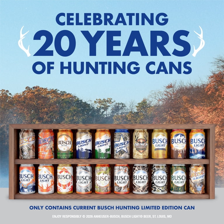 Busch Light American Light Lager Beer 30 Pack 12 fl oz Aluminum