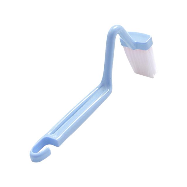 1 escobilla de inodoro curvada con orificio para colgar en forma de S cepillo de fregador de inodoro PP MIni