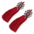 thumbnail image 2 of Boucles d'Oreilles, Boucles d'Oreilles en Alliage Vintage en Forme de Fleur pour Concerts Rouge, 2 of 8