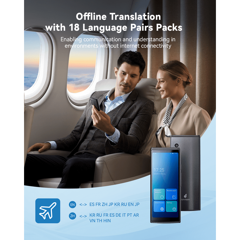 Jarvisen J2 Translator - Supports 108 Languages, 18 Offline