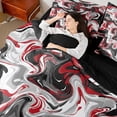 thumbnail image 4 of Homewish Gradient Marble Bedding Comforter Set 7 Pieces for Boys Girls,Abstract Stone Pattern Full Bedding Set Lightweight,Marbling Watercolor Fitted Sheet Flat Sheet,Breathable Home Decor, 4 of 8