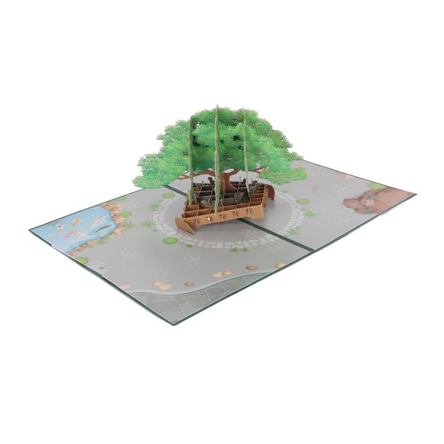 Tarjeta de felicitación 3D ANGGREK grabable con sobre para festivales