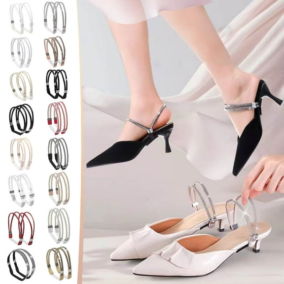 Nsxcdh Rhinestone Elastic High Heel Straps,Antiloose Shoe Ankle Straps,Comfortable Wear,Removable Buckle,1 Pc,Blister Prevention,Versatile Shoes,Fashion Accessories Christmas Gifts for Grandkids