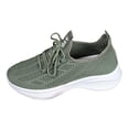 thumbnail image 6 of Rokment Womens Running Tennis Shoes Breathable Mesh Lace up Athletic Memory Foam Walking Trainners Comfortable Casual Fitness Golf Non Slip Work Fashion Sneakers Green Size 6, 6 of 7