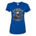 thumbnail image 2 of Lucky 7 Live to Ride Bikes Booze Broads USA Est 1903 | Womens Fashion Graphic T-Shirt, Royal, Small, 2 of 4