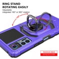 thumbnail image 3 of For TCL 30V 30 V 5G Dropproof Shockproof Kickstand Ring Stand Phone Case Cover With Tempered Glass Screen Protector - Purple, 3 of 5