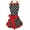 Red, variant on Municipal Cotton Polka Dot Kitchen Apron Ruffle Side Womens Aprons for Cooking Baking Gardening with Pockets